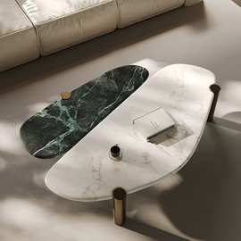 意式极简大理石异性茶几客厅家用新款轻奢现代设计师奢石茶几台