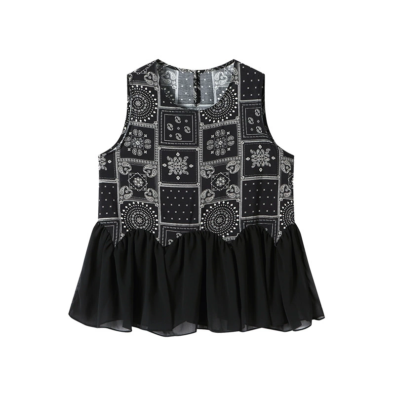 Summer shiffon fashionable cute thin comfortable breathable vest sleevless, 2025 years, city style