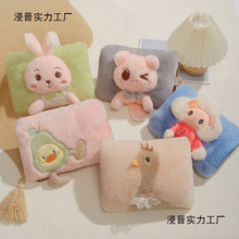 工厂批发新款充电热水袋卡通暖手宝可拆洗电暖宝带毛绒玩具暖宝宝