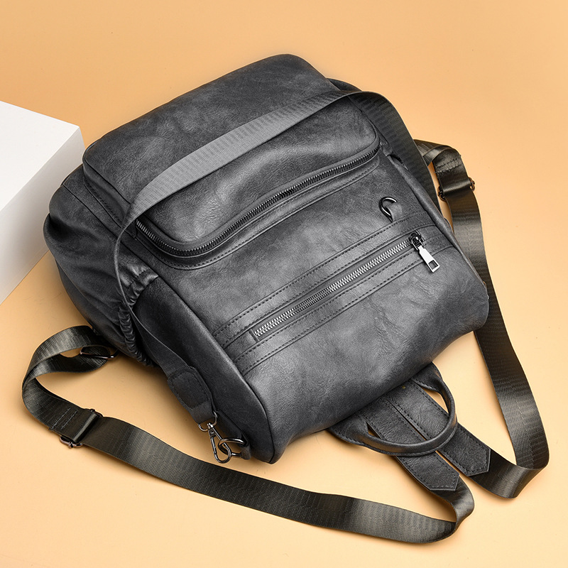 Cross-Border Bag Amazon Pu Backpack for Women 2026 New Anti-Theft Backpack for Women Fashionable Casual Large Capacity Backpack