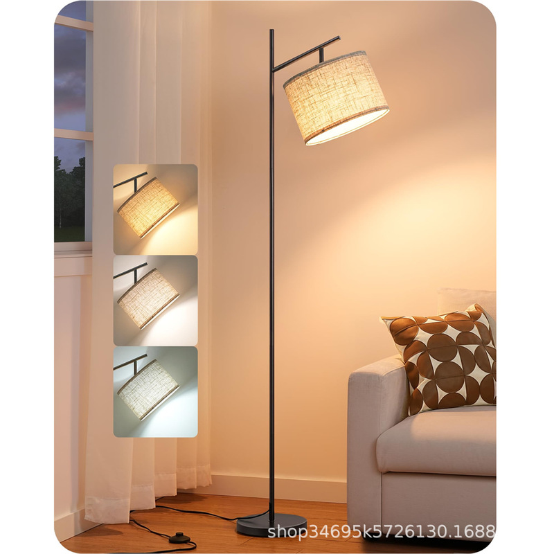 Modern Floor Lamp for Living Room, Three-Color Adjustable, Foot Switch, Curved High Lamp for Bedroom and Office, Minimalist Fishing Lamp Modern Floor Lamp for Living Room, Three-Color Adjustable, Foot Switch, Curved High Lamp for Bedroom and Office, Minimalist Fishing Lamp