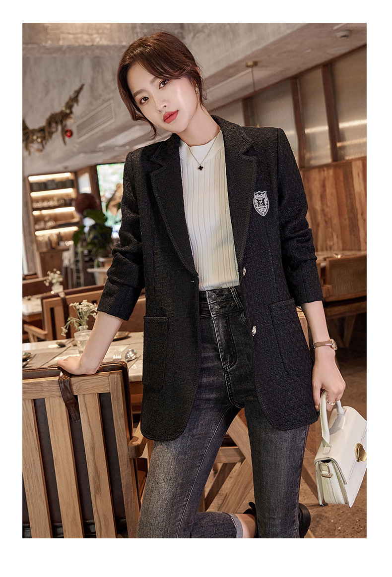 Trendy Plaid Blazer 2022 New Slim Fit Fashionable Little Style Elegant Goddess Casual Versatile Jacket_ecoleips.com
