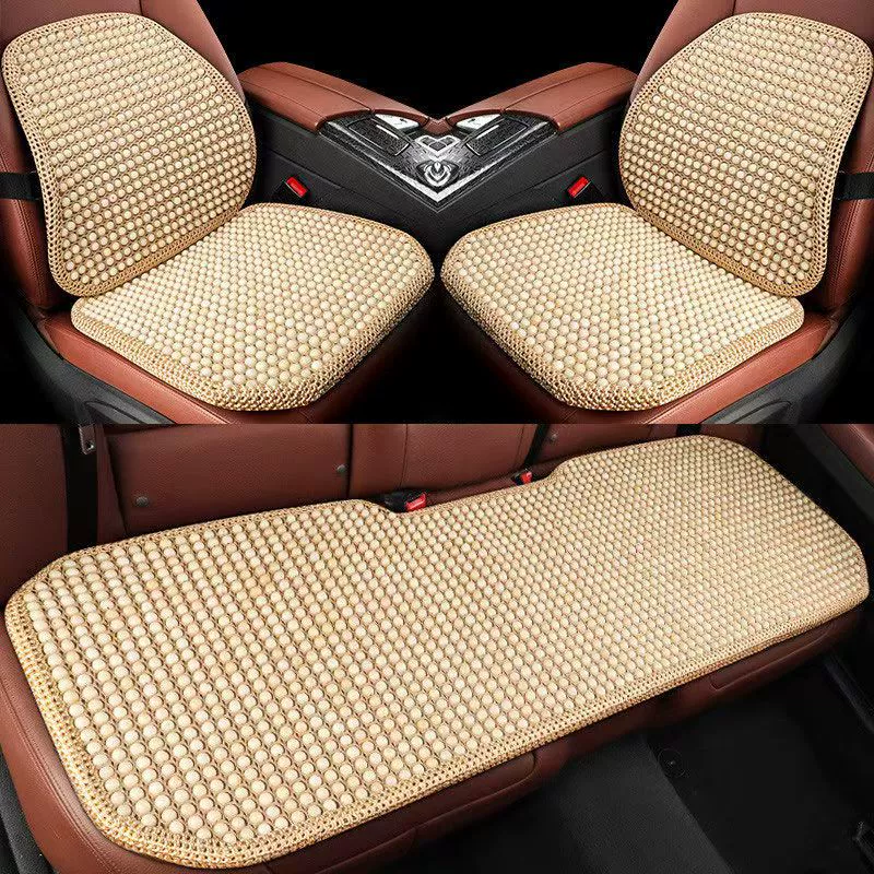 Подушка для автомобильного сиденья, летняя подушка для охлаждения с деревянными бусинами ручной вязки Bodhi, диван, офисное сиденье, дышащая подушка для автомобиля, маленькая квадратная подушка