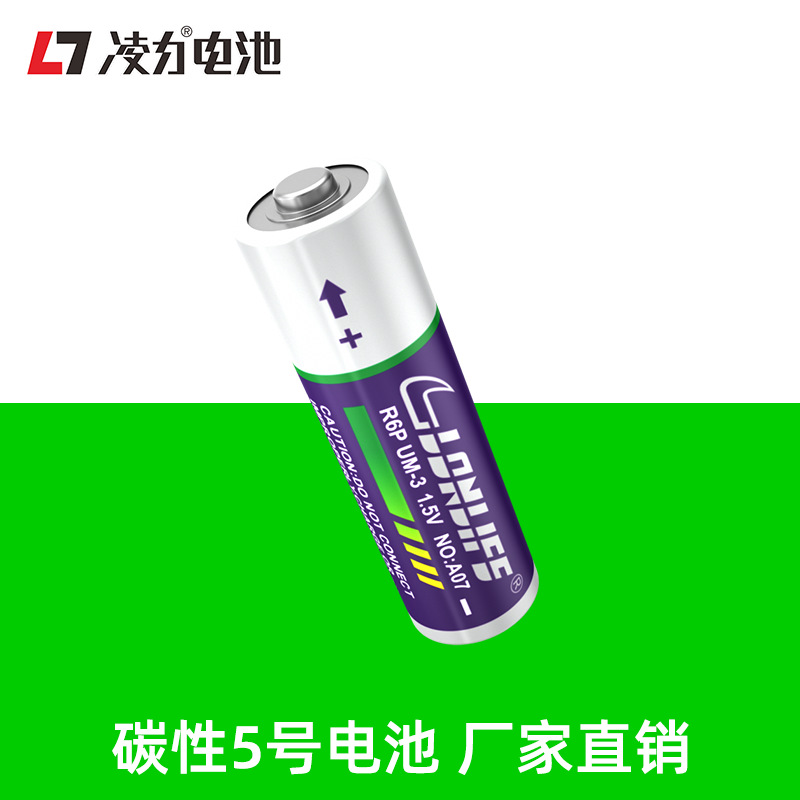 凌力电池厂批发婴儿玩具五号碳性1.5V电池 厂家供应批发