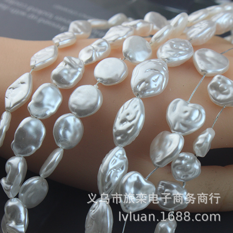 abs straight hole Baroque shaped imitation pearl irregular imitation shell imitation teeth shell fake pearl jewelry accessories abs straight hole Baroque shaped imitation pearl irregular imitation shell imitation teeth shell fake pearl jewelry accessories