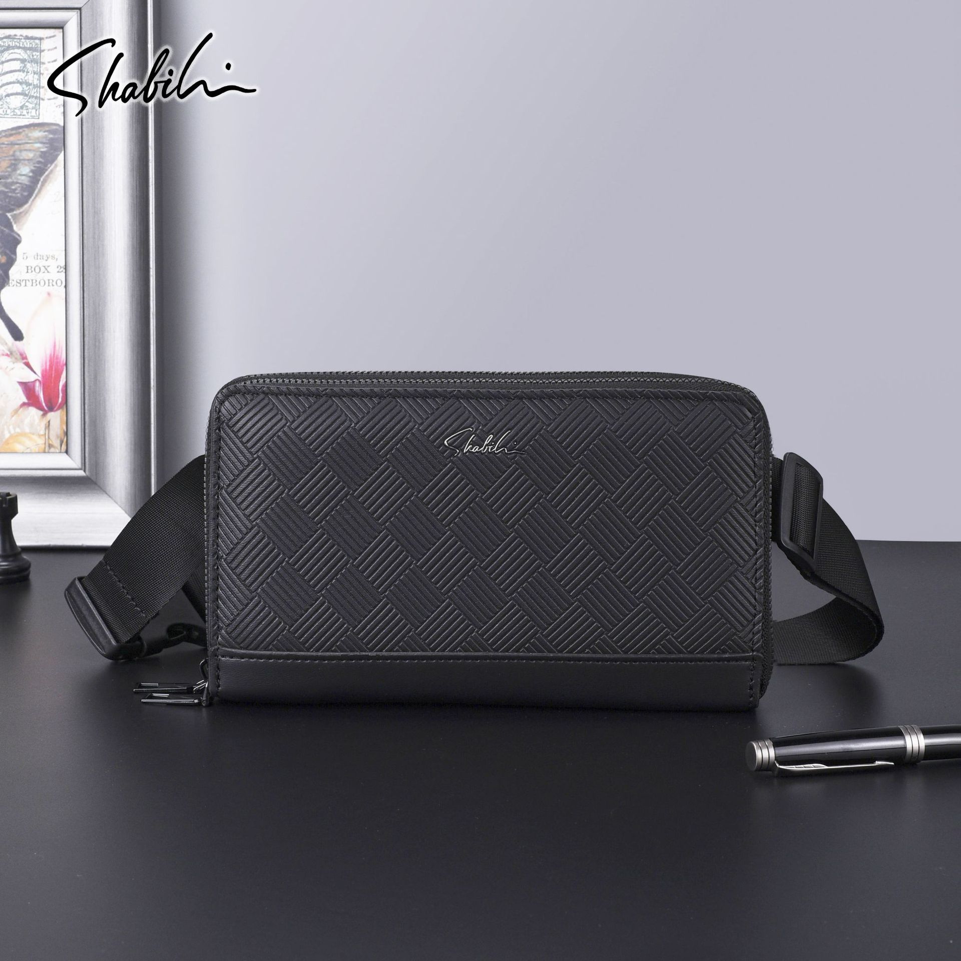 2026 Cross-Border Fashion Men's Shoulder Bag Business Casual Crossbody Bag Multifunctional Waist Bag Mobile Phone Bag Factory Wholesale