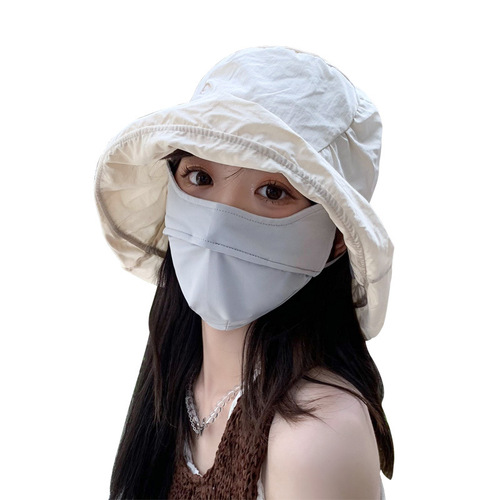 UV Face Mask Cooling Sunscreen for Women Summer Ice Silk Breathable Face Cover Sun Protection Anti-Ultraviolet Thin Model