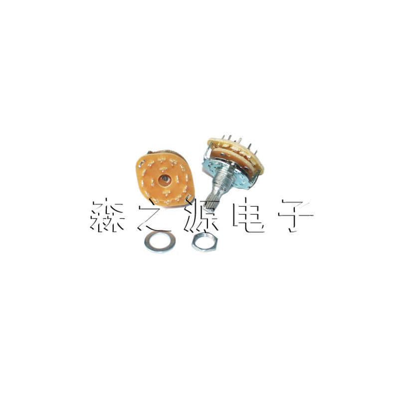 RS25波段开关 开关电位器 旋转开关 4刀3档 4*3档
