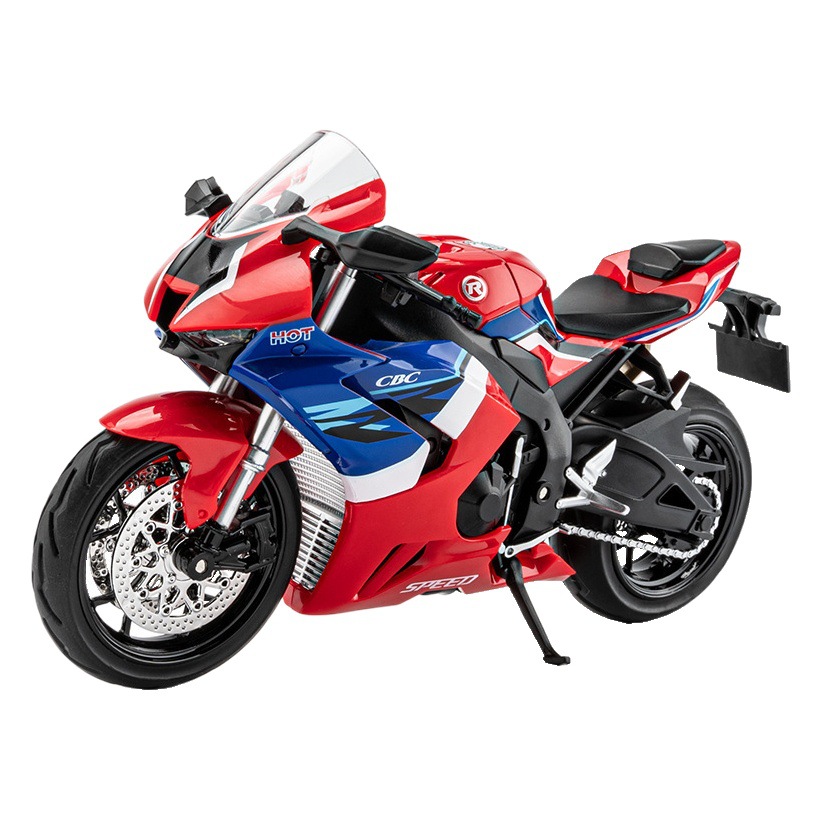 Modelo de coche de aleación Jiaye 1:12 CBR1000 motocicleta con sonido y luz deslizante modelo de coche de juguete para niños adornos