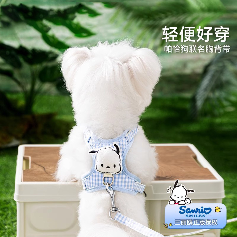 Correa para el pecho de perro Pacha de marca compartida genuina para perros, correa para pasear en primavera y verano, correa para mascotas para perros pequeños, gato, correa para mascotas