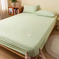 Fitted cotton mattress sheet, increased thickness, breathable summer protector, multiple sizes