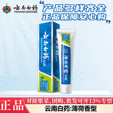 云南白药牙膏清爽薄荷香型护龈口腔减轻牙龈问题清新口气一件代发