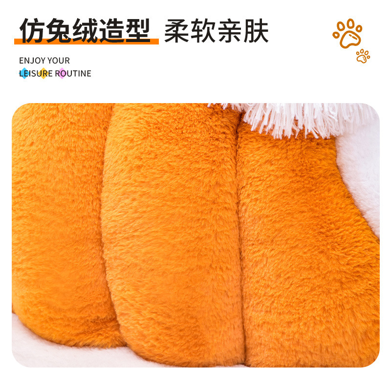 新款猫窝狗窝醒狮猫窝半封闭式猫咪窝冬季保暖柔软舒适四季宠物床|undefined