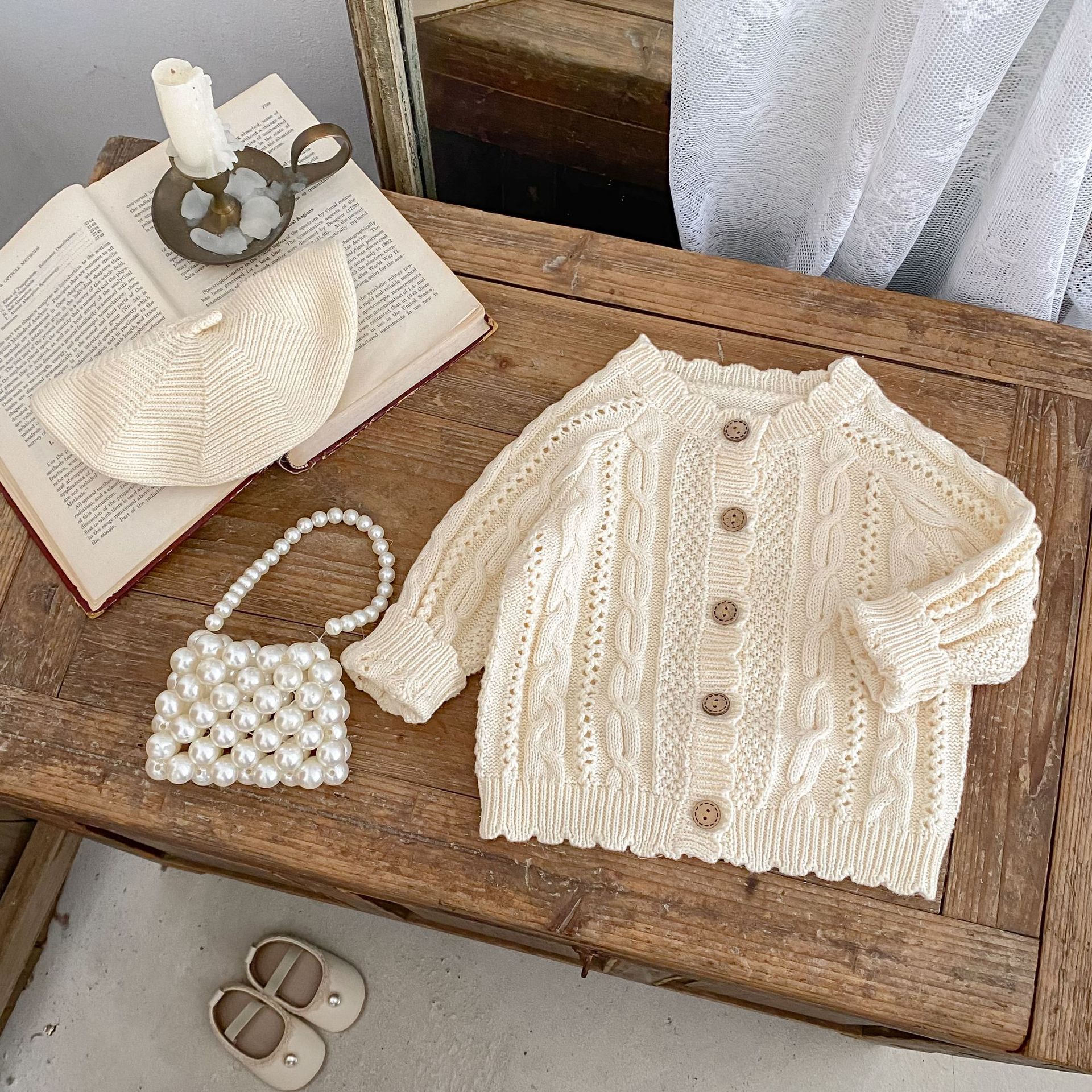 New Autumn Twist Weave Knitted Coat For Boys And Girls