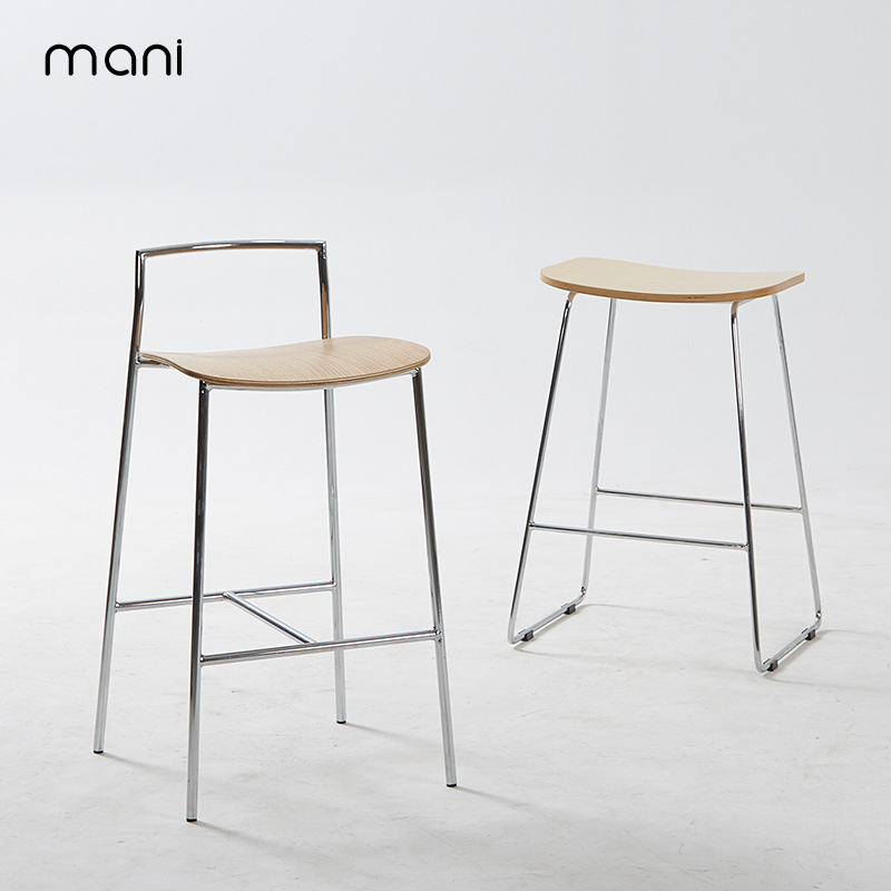 Simple High Chair, Light Luxury Home, Small Apartment, Living Room, Restaurant, Island Bar Chair, Iron Art, Internet Celebrity Cafe Chair