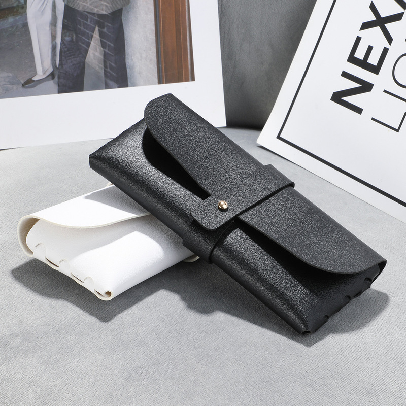 Leather Handmade Soft Case Glasses Case Portable Storage Glasses Case 1.4 Thin Model Factory Direct Sale in Stock