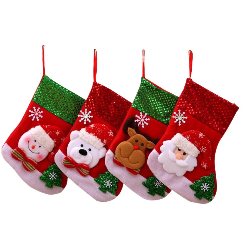 Calcetines de Navidad para los ancianos calcetines tridimensionales de Navidad calcetines de Navidad bolsa de regalo de Navidad decoración de Navidad calcetines de Navidad Decoración