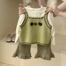 糖麦卡 花编2025春季新款女童两件套 织里网红童装工厂货源批发