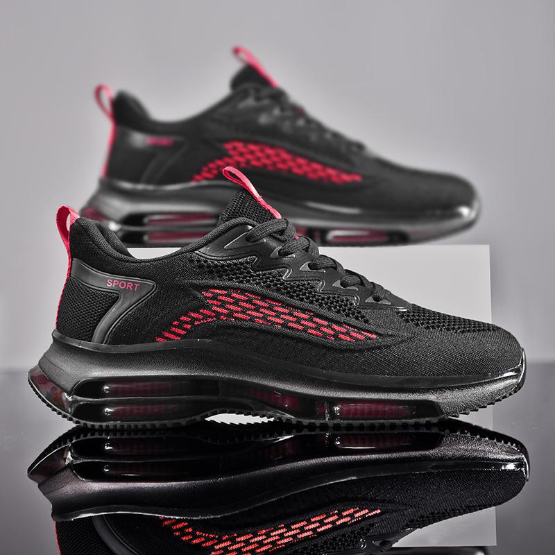 Zapatos de hombre 2025 nuevos zapatos de correr de verano con cojín de aire de moda amortiguador zapatos deportivos casuales con suela gruesa zapatos de papá