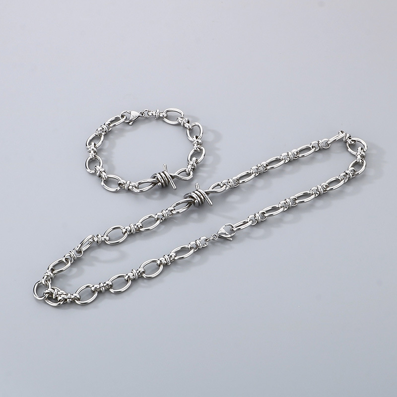2g Weight Bracelets, Necklace Classification 1 Piece Quantity Daily, Street Occasion 304 Stainless Steel Material Geometric Pattern All Seasons Season Men's Gender Polishing Design Vintage Style, Classic Style Style Vintage Style Classic Style Geometric 304 Stainless Steel Polishing Men's Bracelets Necklace Men Necklace Sets 无