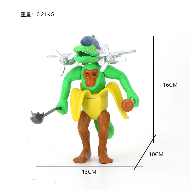 TungTungTungSahur 外国の山と海の経典木の棒人間サメ人形手作り装飾品 3D プリントおもちゃ|undefined