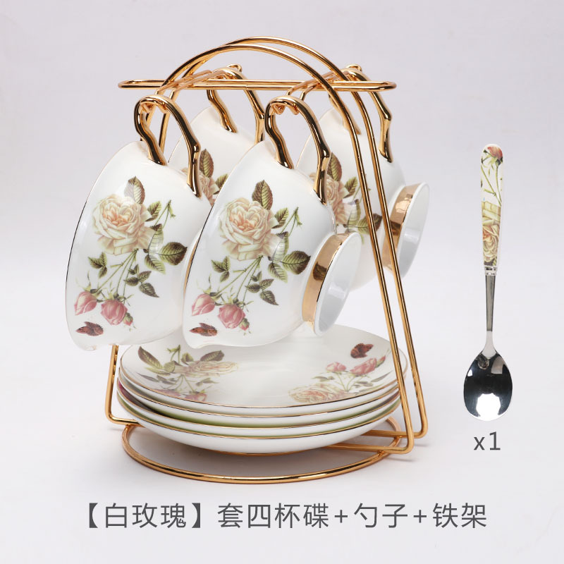 De estilo europeo de alta gama exquisito hueso China taza de café y platillo traje británico tarde juego de té caja de regalo