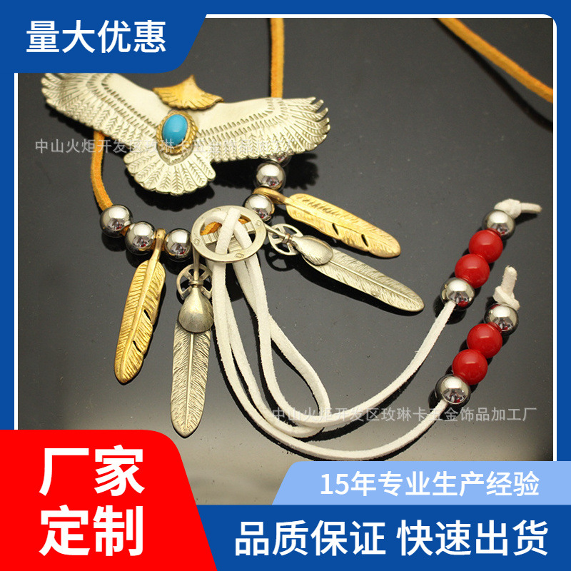 brass turquoise necklace for men and women