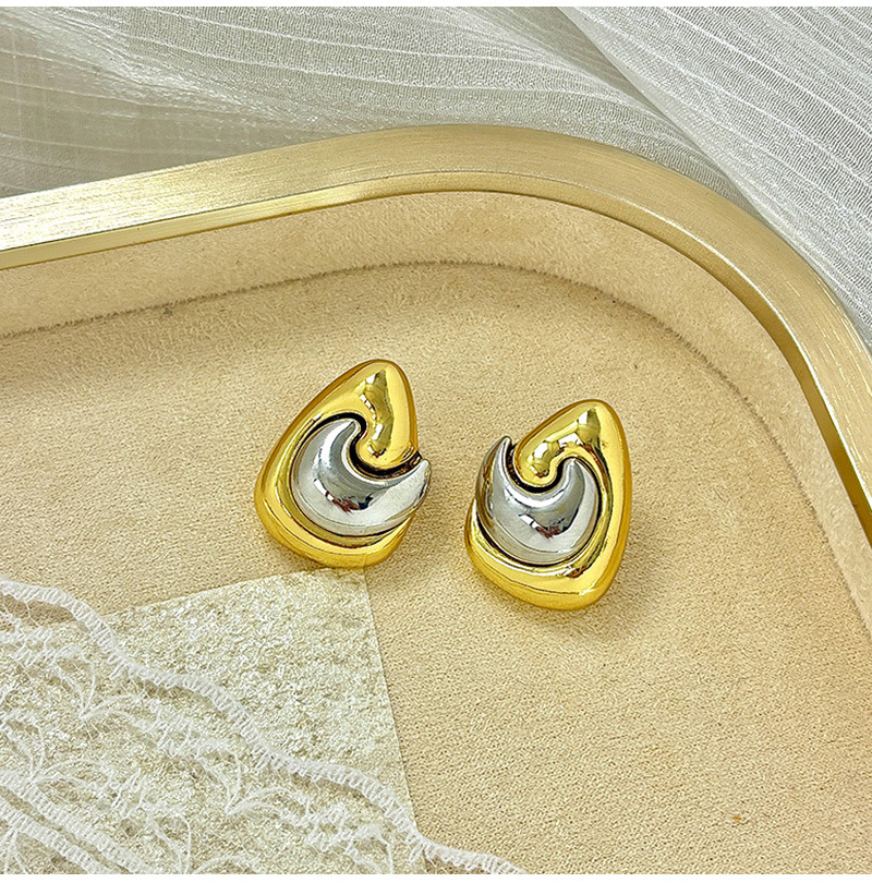 Holiday, Daily, Selfie Occasion Alloy Material 1 Pair Casual Elegant Lady Geometric Mixed Metal Plating Alloy Ear Studs