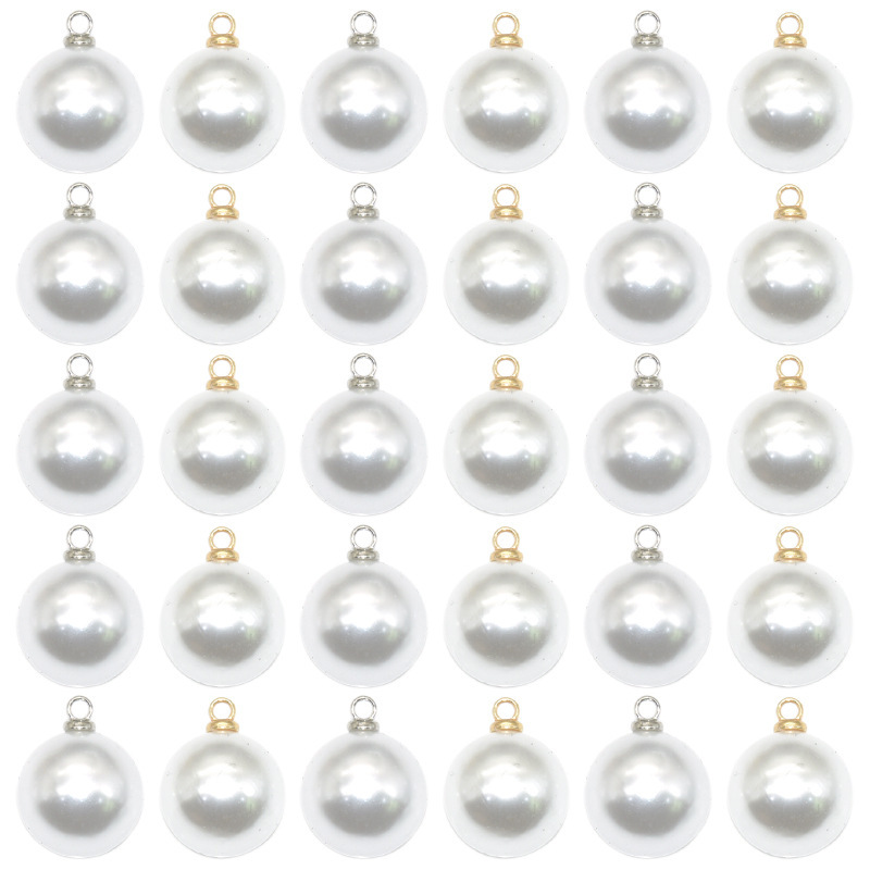 DIY Jewelry Accessories Abs High-Quality High-Gloss Imitation Pearl Pendant Pendant Headdress Hair Accessories Earrings Pendant Material