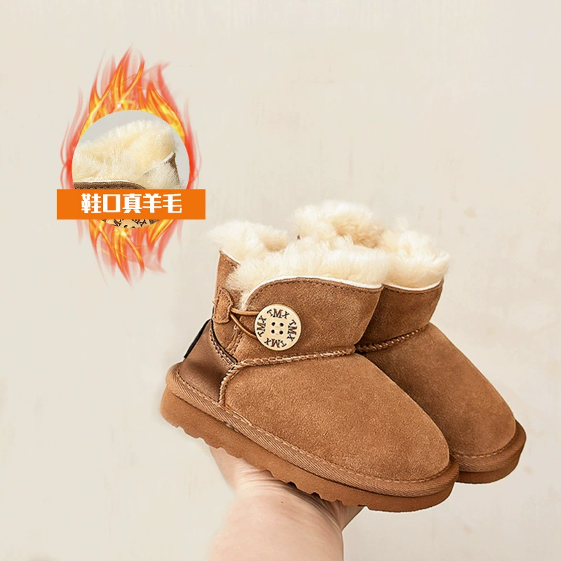 Winter warm children's low boots for boys
