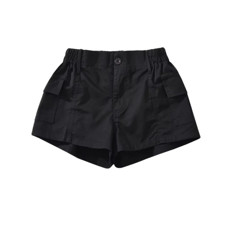 308g Weight Shorts Pants Length Cotton Fabric Type High Waist Waist Line Casual Pants, Cargo Pants, Shorts Pants Type Inelastic Elasticity Daily Occasion Regular Fit Fit Type Solid Color Pattern Summer Season Women's Gender Streetwear Style Women's Daily Streetwear Solid Color Shorts Casual Pants Cargo Pants Shorts 2