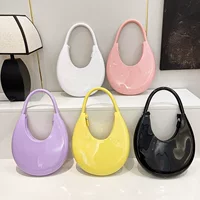 Южнокорейская сумка Dongdaemun Jelly Bag 2025, новая пластиковая сумка-полумесяц, нишевая модная сумка-пельмень под мышку, фиолетовая сумка