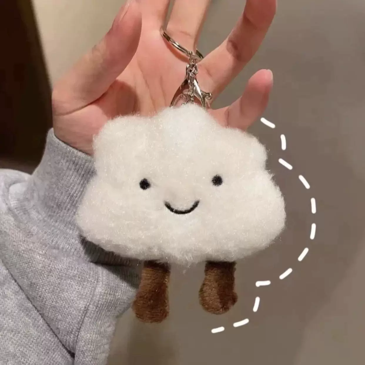 ins卡通云朵挂件软绵萌可爱背包挂饰少女毛绒玩偶钥匙扣厂家直供