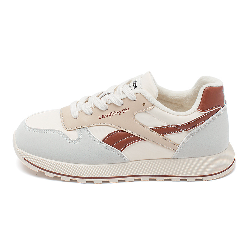 Augusto deportes plataforma casual zapatos de papá 2022 Otoño e Invierno nueva moda forrada de lana zapatos de argán de las mujeres ins moda