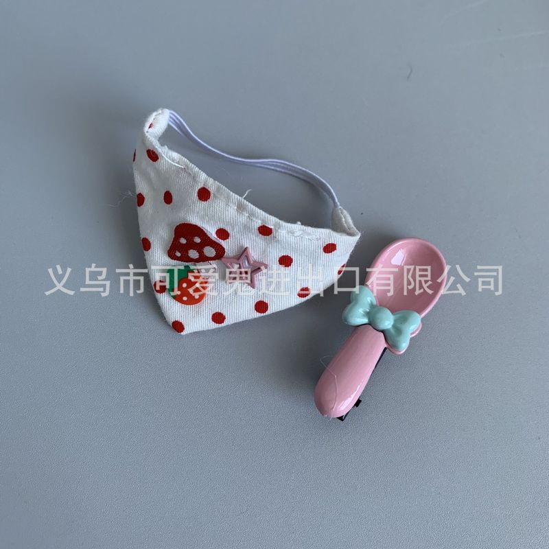 自虐的なクマのベビー服 10 センチメートルベビー服よだれかけ唾液タオル綿人形三角タオル装飾アクセサリースカーフ|undefined