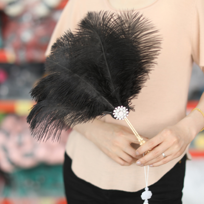 Plumas negras al por mayor diy materiales hechos a mano bolsas accesorios accesorios para niños jardín de infantes creativo curso de arte