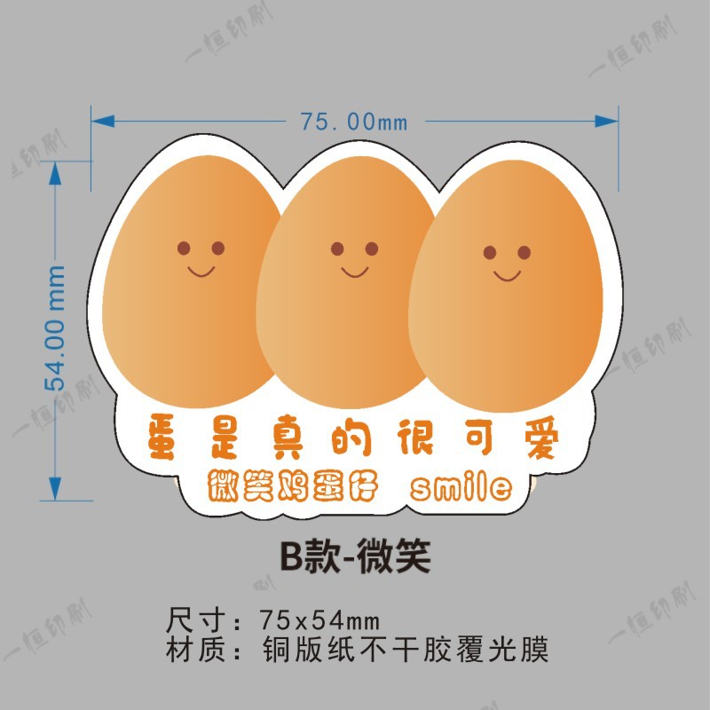 B형 스마일 75x54mm 1000개