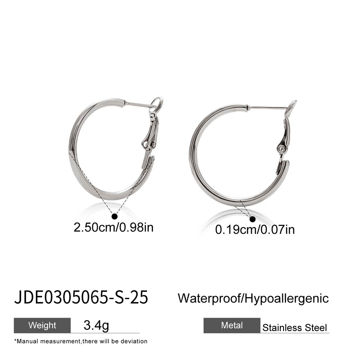 Wanxing Europa y los Estados Unidos transfronterizos aretes de acero inoxidable grandes círculos ligeros de lujo joyas de alta calidad nicho de diseño de orejas de acero de titanio
