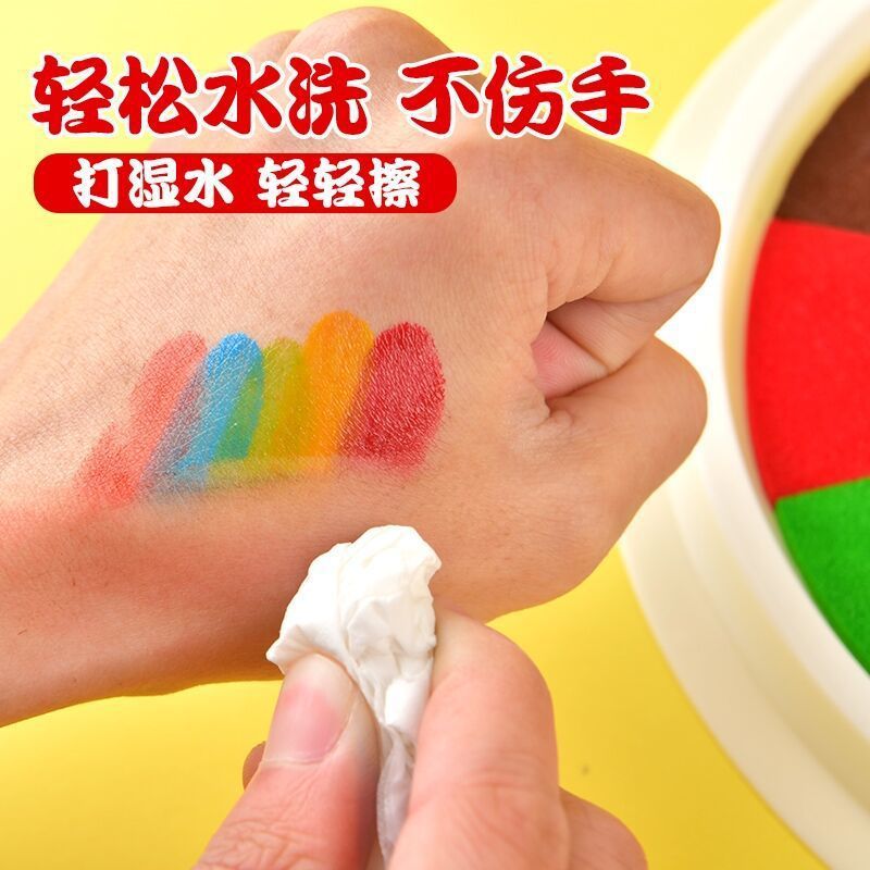 [Entrega de una sola pieza] Kindergarten dedo pintura color pintura niños graffiti disco lavable herramienta