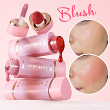 跨境腮红6色双头液体腮红HANDAIYAN双头唇颊两用哑光腮红