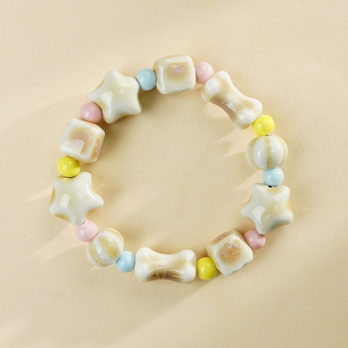 Jingdezhen pulsera de cerámica de verano mujer alta sensación galletas serie de gatos nicho diseño universal pulsera alta sensación