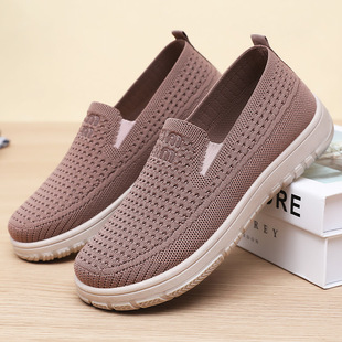 New Round-Toe Women's Shoes for Summer, Versatile Soft-Soled Old Beijing Cloth Shoes, Breathable and Non-Stuffy, Loose Mother's Shoes