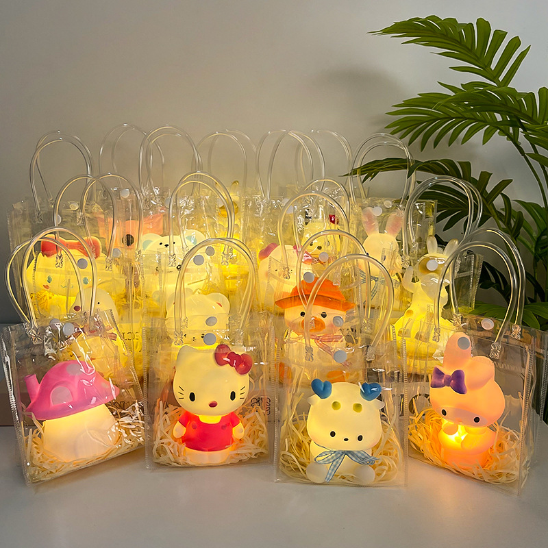 Creativo de dibujos animados luz nocturna parque mercado nocturno barraca popularidad en línea juguetes luminosos decorativos atmósfera luz regalos para niños