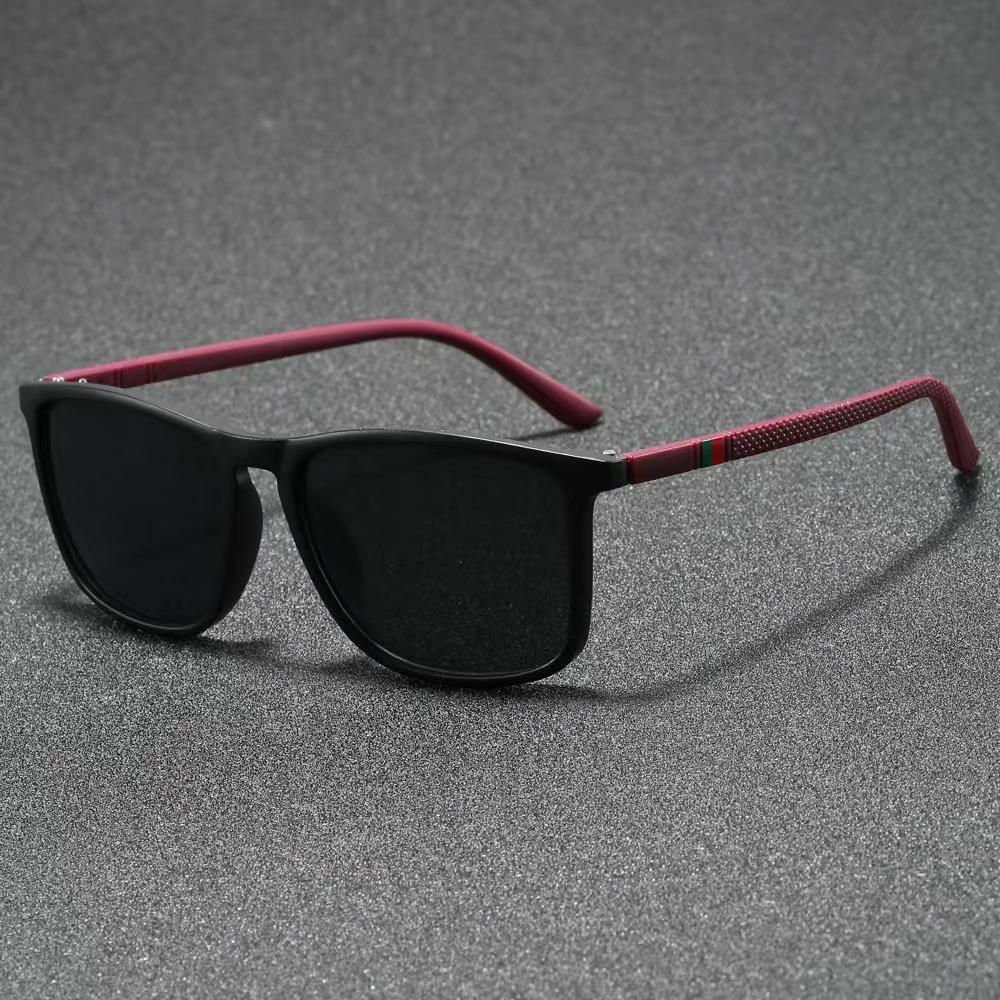 Popular European and American Cross-Border Anti-Uv Sunglasses, Fashionable Square Frame Outdoor Driving Sun Protection Sports Sunglasses with Colorful Lenses