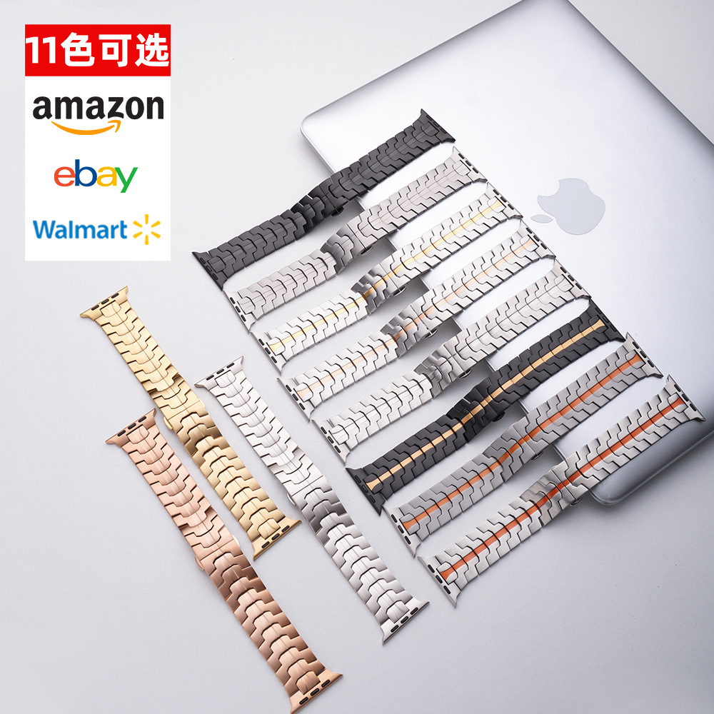 (2개) 25 년 새로운 국경 범용 애플 워치 애플 스트랩 IWATCH 스테인레스 스틸 아이언 맨 스트랩