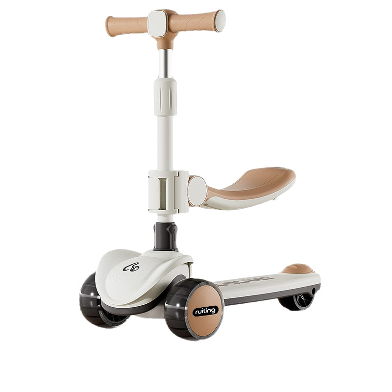 Scooter Infantil 3 en 1 de Acero al Carbono con Asiento y Ruedas Flash image 5