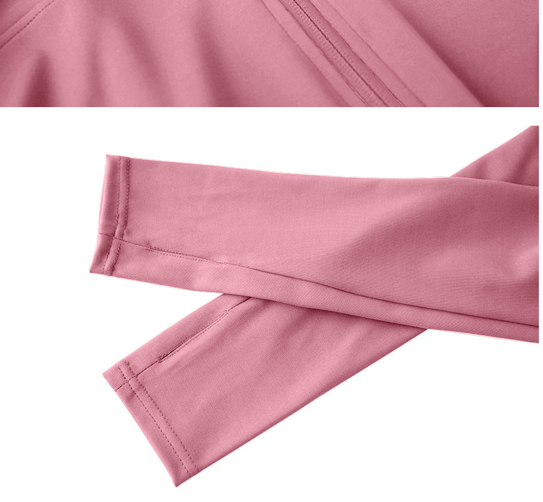 Spandex, Polyester Fabric Type Casual Sports Solid Color Spandex Polyester Standing Collar Active Tops Coat