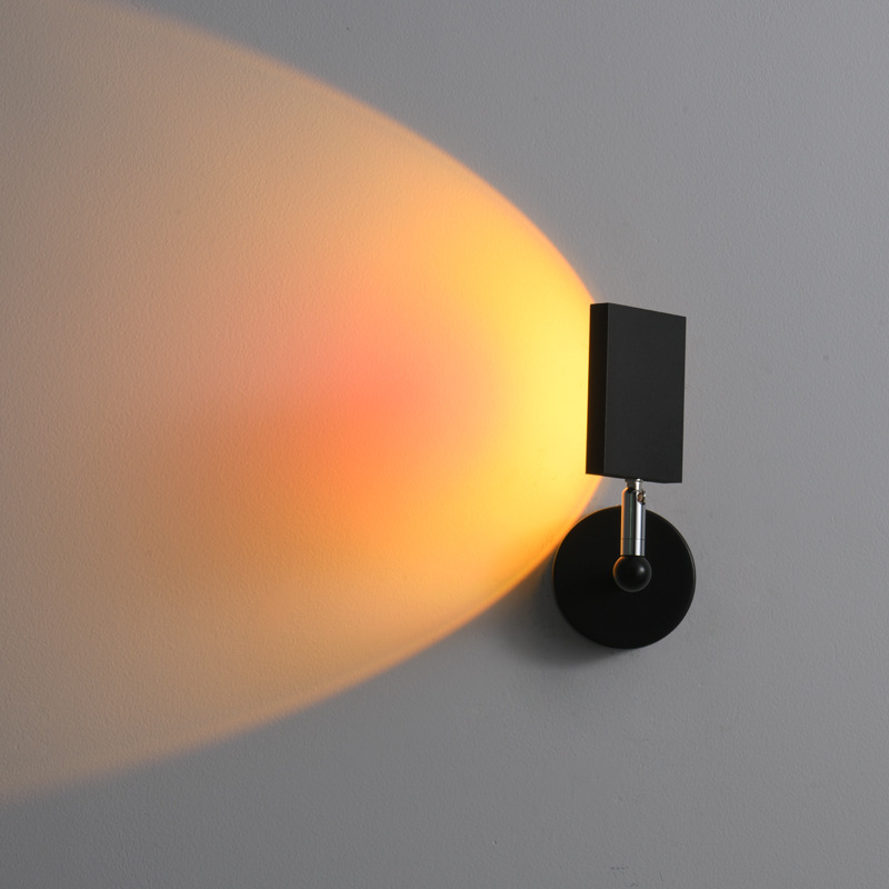 Sunset lamp INS net red photo projection wall lamp rainbow atmosphere sunset decorative lamp bedside sunset red wall lamp