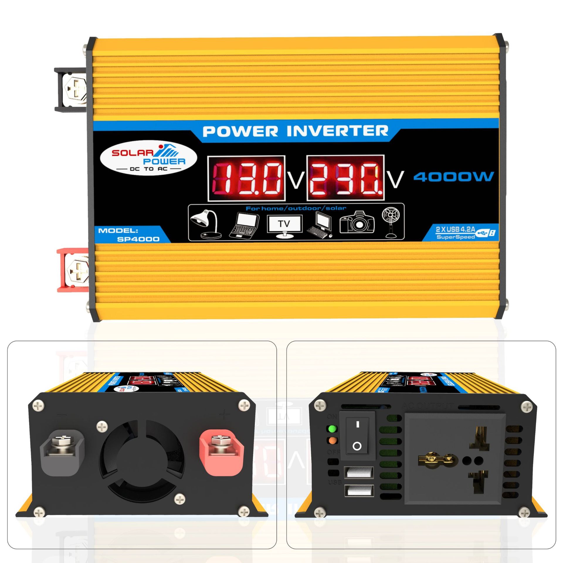 實力工廠車載逆變器 3000W 4000W 12V轉220V 110V power inverter