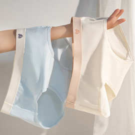 A类婴儿棉女士内裤女纯棉10A抗菌裆加长内裆中腰透气少女生三角裤